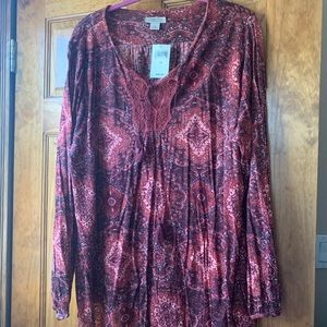 Lucky brand 2x tunic NWT